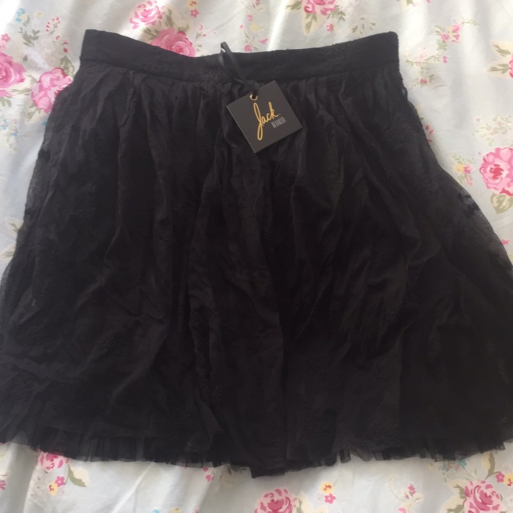 Jack by BB Dakota Black Lace mini skirt